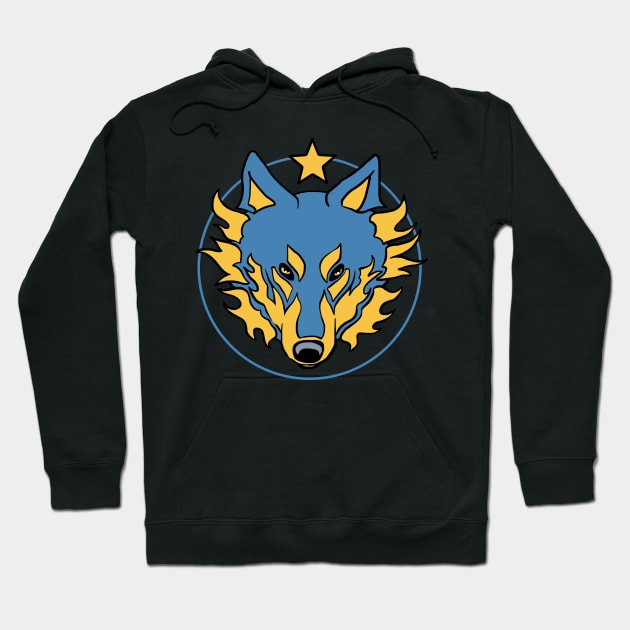 Wolf and star Hoodie by TomiAx